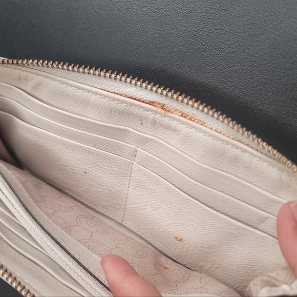 Michael Kors Tan and Beige Wristlet Long Wallet - Picture 7 of 13